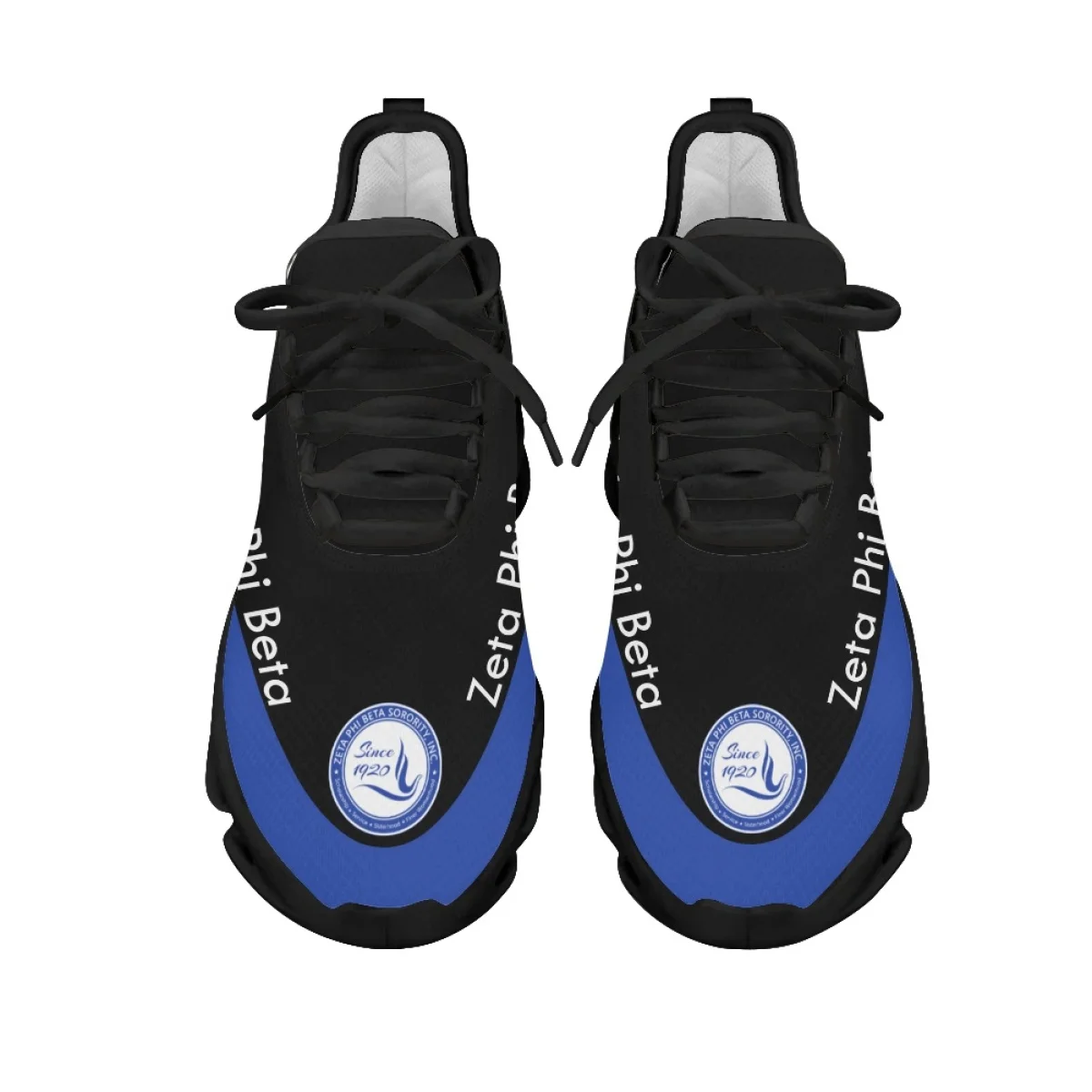 INSTANTARTS Zeta Phi Beta Design Ladies Mesh Shoes Breathable Cushioning Sneakers Lightweight Lace-up Platform Footwear Gifts