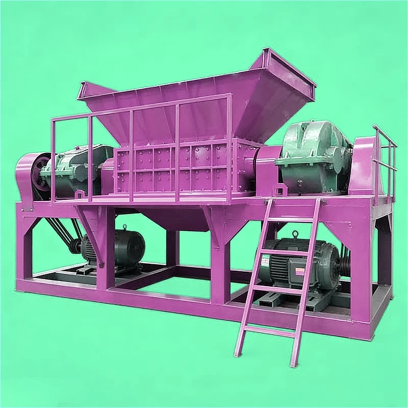 Automatic Double Shaft Wast Tire Shredder Equipment Double Shaft Rubber Shredder Crushing Machines Multifunctional Shredder Sale