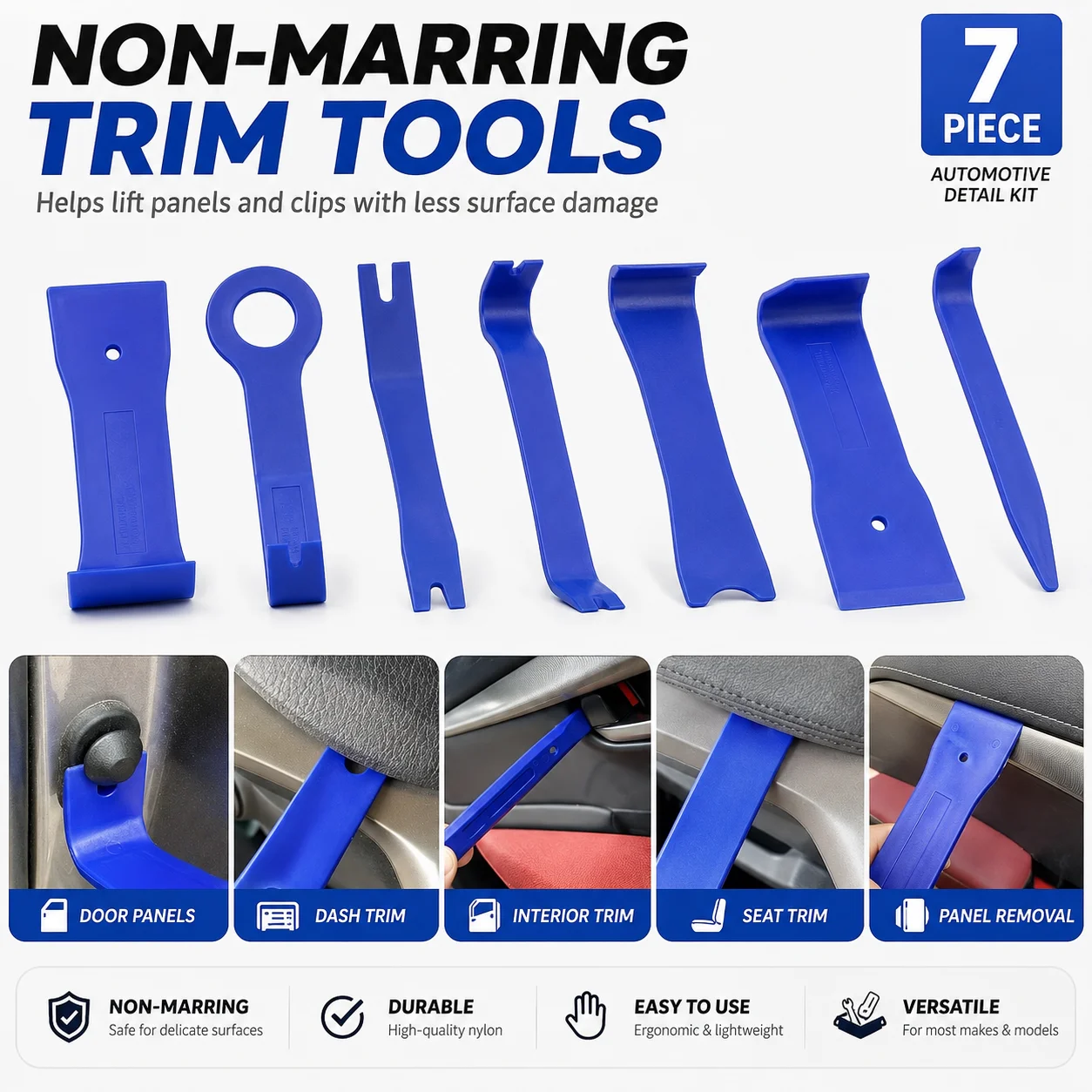 Professional Car Repair Tool Kit & Portable Auto & Truck Maintenance Set with Carrying Bag Long Reach Grabber for Car Truck
