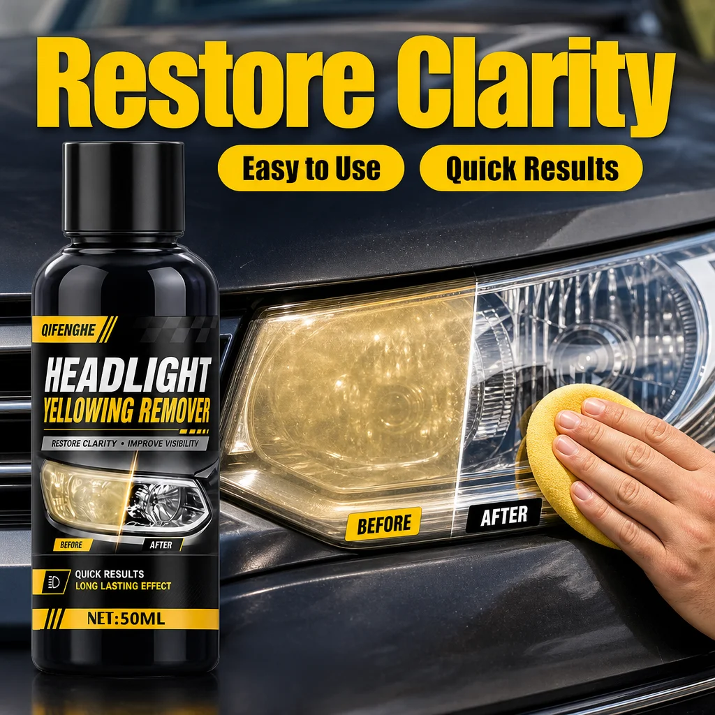 50ML Car Headlight Yellow Remover Liquid Restore Clarity Remove Oxidation Fog For Car Headlamp Lens Polishing Restoration