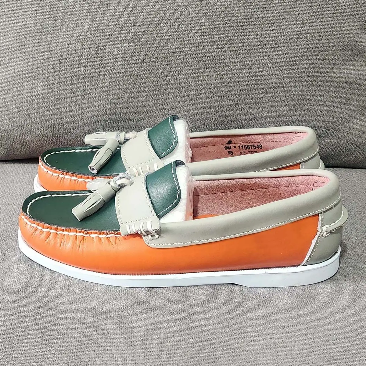 Zapatos náuticos clásicos de cuero de plena flor, calzado informal para hombre, mocasines de lujo de marca cosidos a mano, mocasines para hombre