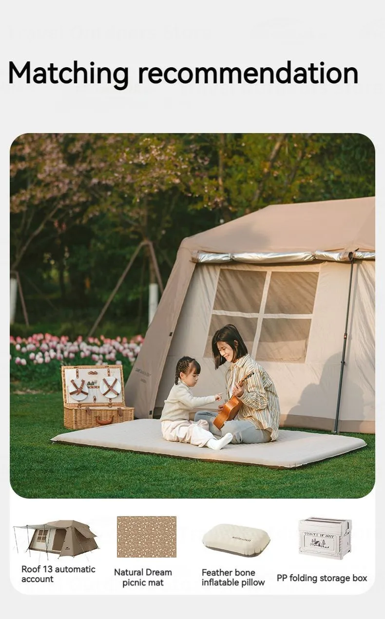 Nature hike c 6,5 automatische aufblasbare Matratze selbst aufblasen des Kissen Outdoor Camping feuchtigkeit beständige Matte Bett Schwamm Isomatte – Detail 11