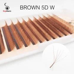 Supmacio Dark Brown 5D W Lashes Mixed 0.07MM Cilios Marrom W 5d Eyelash Extension Volume Fan Lash Extensions