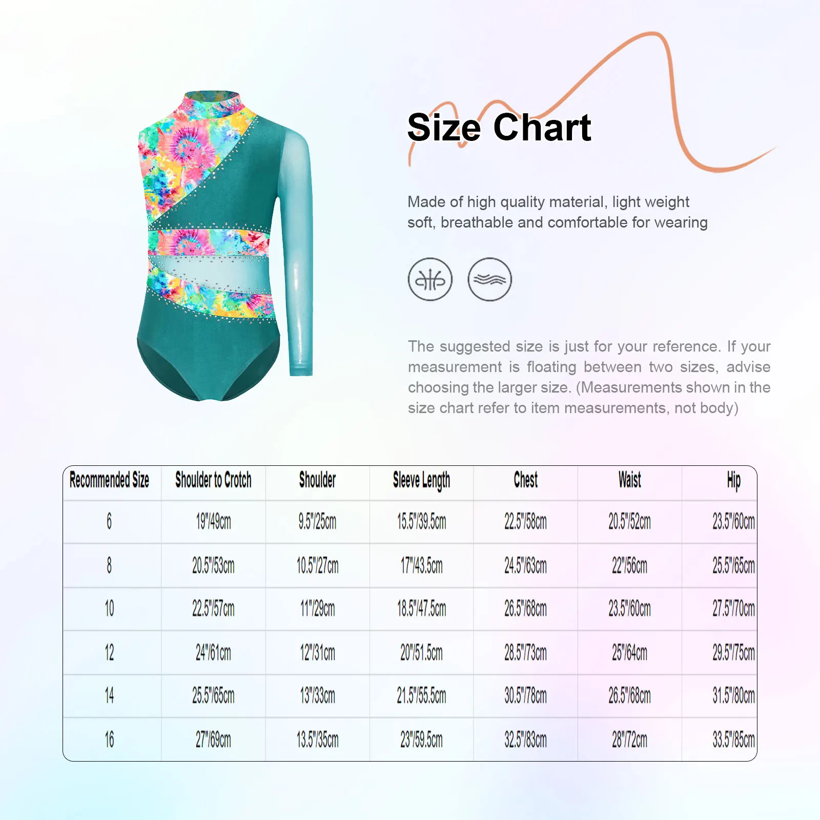 Kids Girls Gymnastics Leotard Ballet Long Sleeve Unitard Cutout Back Mesh Glittery Rhinestones Workout Bodysuit Figure Skating