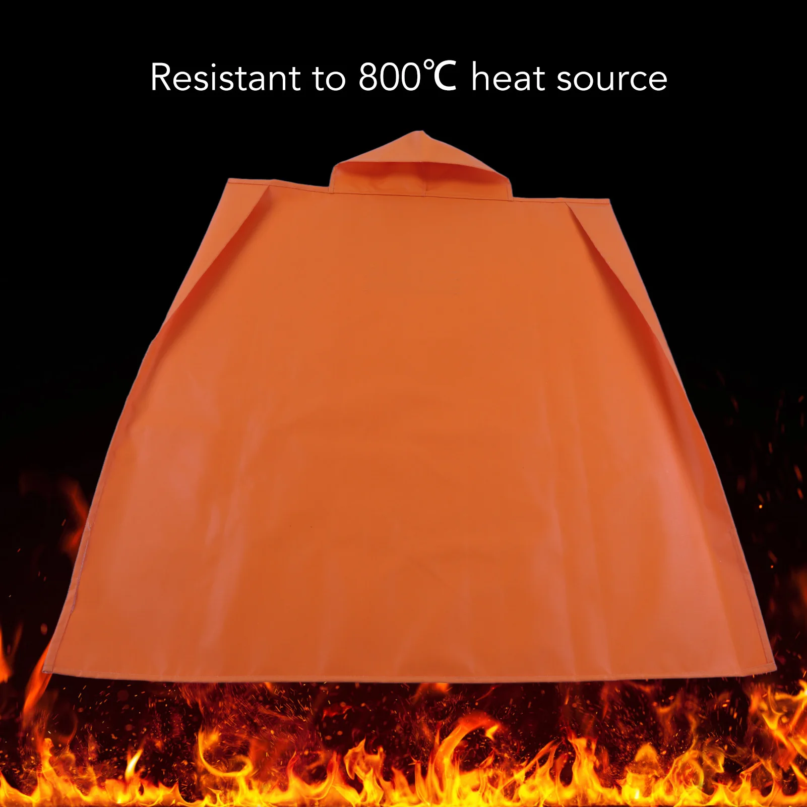 ZK30 Children Fireproof Cape Flame Retardant Hooded Cloak Silicone Glass Fiber Fire Protection Clothing bombero