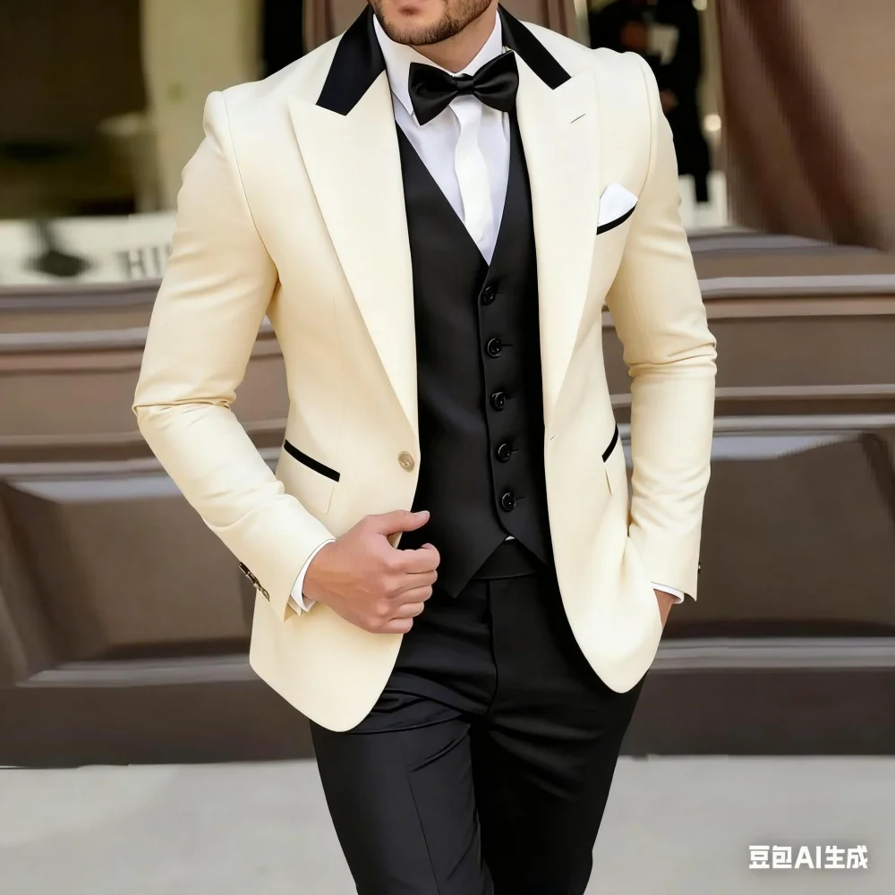 

Terno Masculino, Formal, Noivo, Pantia, Smoking, Baile, 3 Piece Set