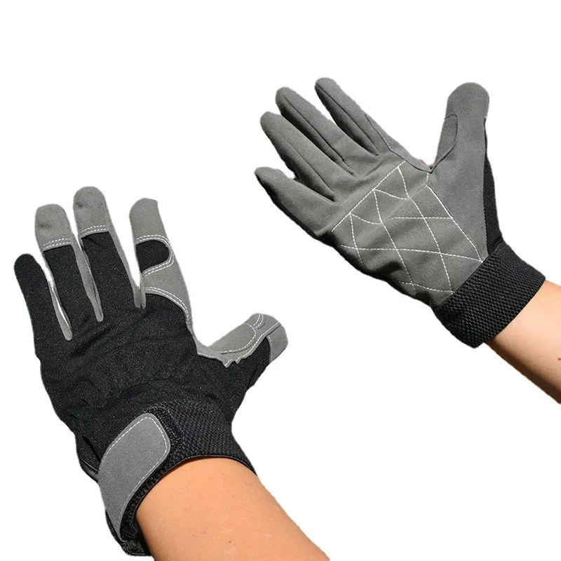 Men Work Gloves Cowhide Leather Motorcycle Riding Driving Welding Working Safety Garden Mechanical Wear-resisting Gloves