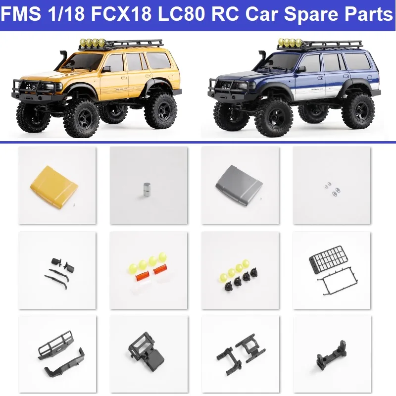 FMS 1/18 FCX LC80 Remote Control Car Spare Parts Girder Gear Box Light Set Hood