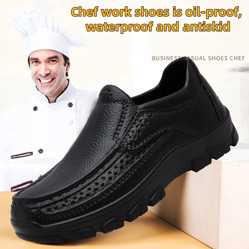 

Мужская обувь шеф-повара, водонепроницаемая и маслостойкая кухонная рабочая обувь, сверхлегкая нескользящая повседневная мужская обувь из ЭВА на мягкой подошве, садовая обувь