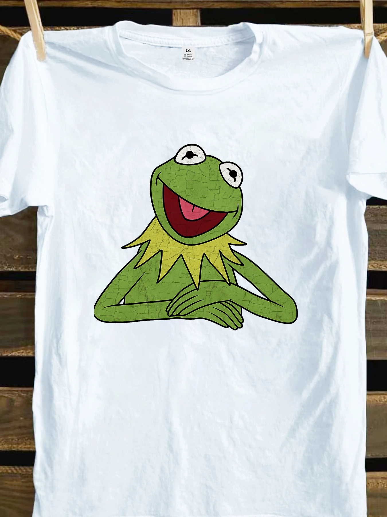 

【1011232】Cartoon frog print plus size women's round neck t-shirt summer casual short sleeved top fashionable and versatile