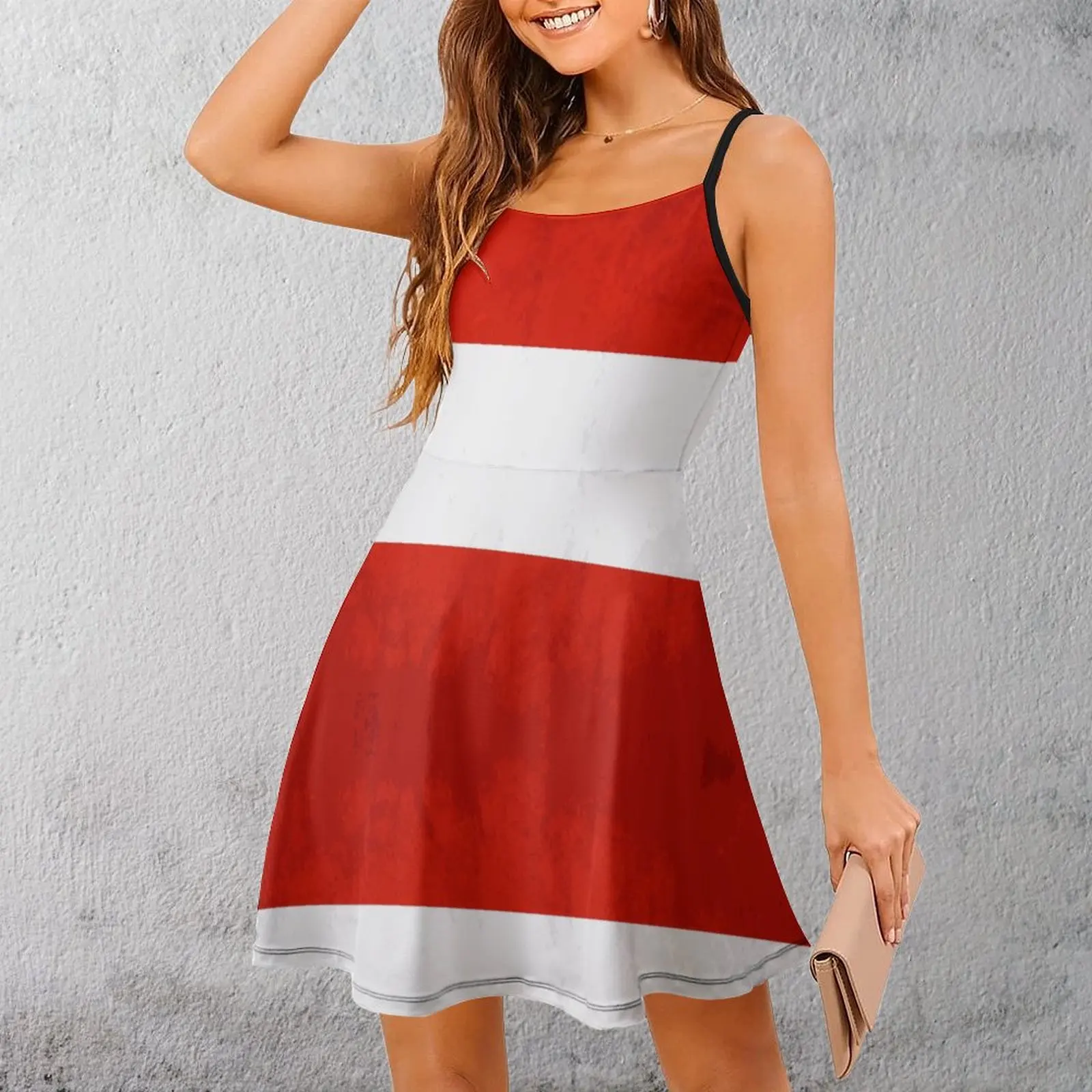 Austria  Austrian Flag  National Flag of Austria Women's Sling Dress Graphic Cool Exotic Woman's Clothing Geeky Clubs The Dress