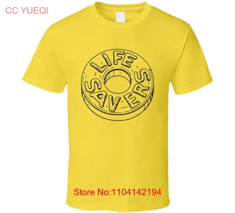 Lifesavers Yellow Candy Group Halloween Costume Funny Office T Shirt long or short sleeves