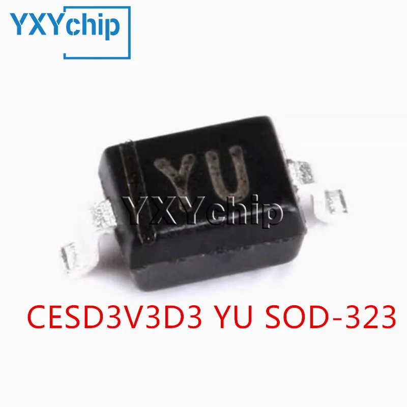 50PCS CESD12VD3 ZC CESD5V0D3 CESD3V3D3 YU SOD-323 12V 5V 3.3V SMD 3.3V 5.0V UNIDIRECTIONAL ESD ไดโอด