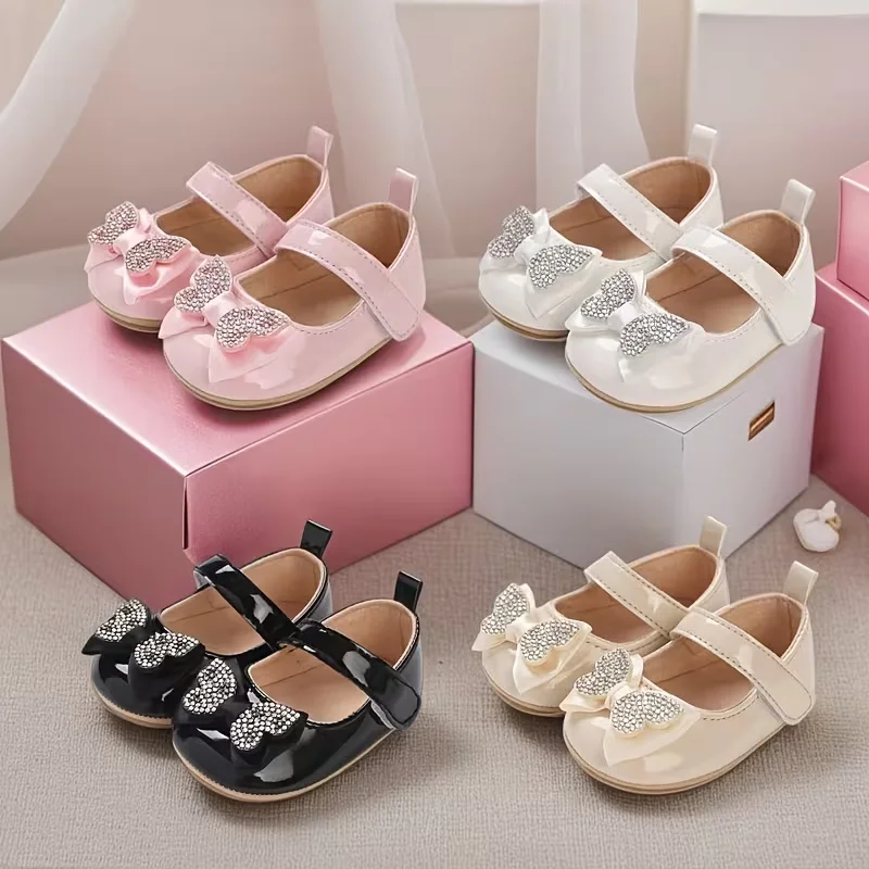 

Spring and Autumn Fashion Baby Shoes 0-1 Year Old Girl Cute Bow Princess Shoes Soft Rubber Bottom Lightweight Walking Shoes