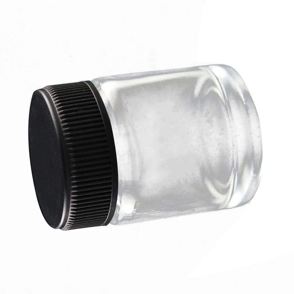 

22Cc Clear Glass Airbrush Bottles Paint Jar with Cover Adaptor Fits Most Siphon Feed Brands Work Great for