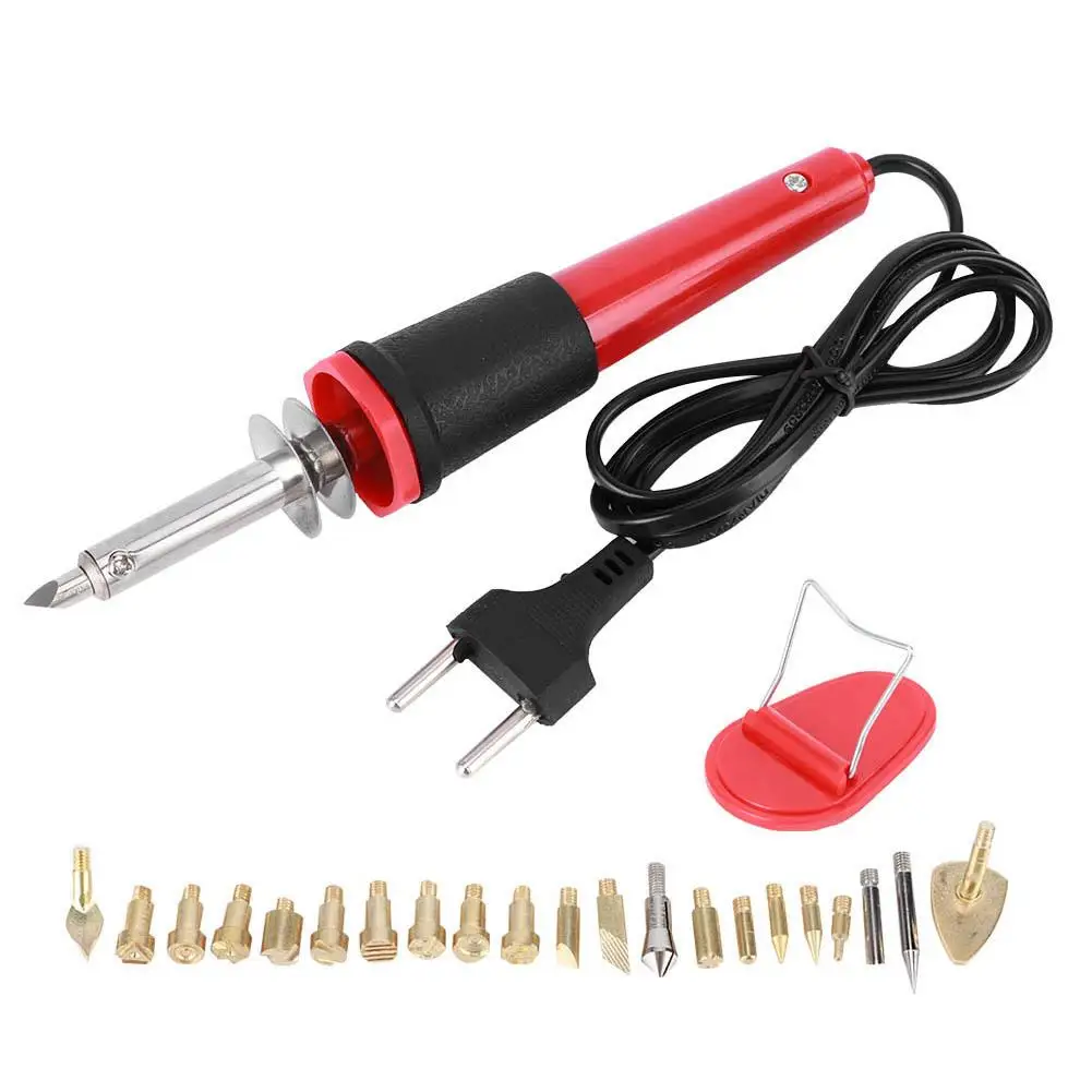 

30W Adjustable Electric Soldering Iron Kit with Wood Burning Pen for Engraving, Carving & Pyrography - 220V/110V