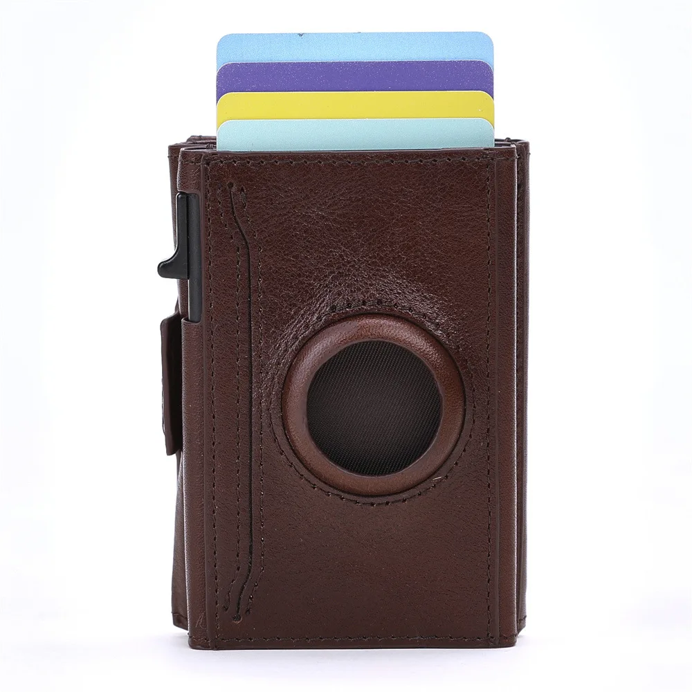 Wallet for Men with Airtag Slot Cash Pocket ID Window Smart Slim Pop Up Credit Card Holder Flip RFID Blocking Trifold Wallet