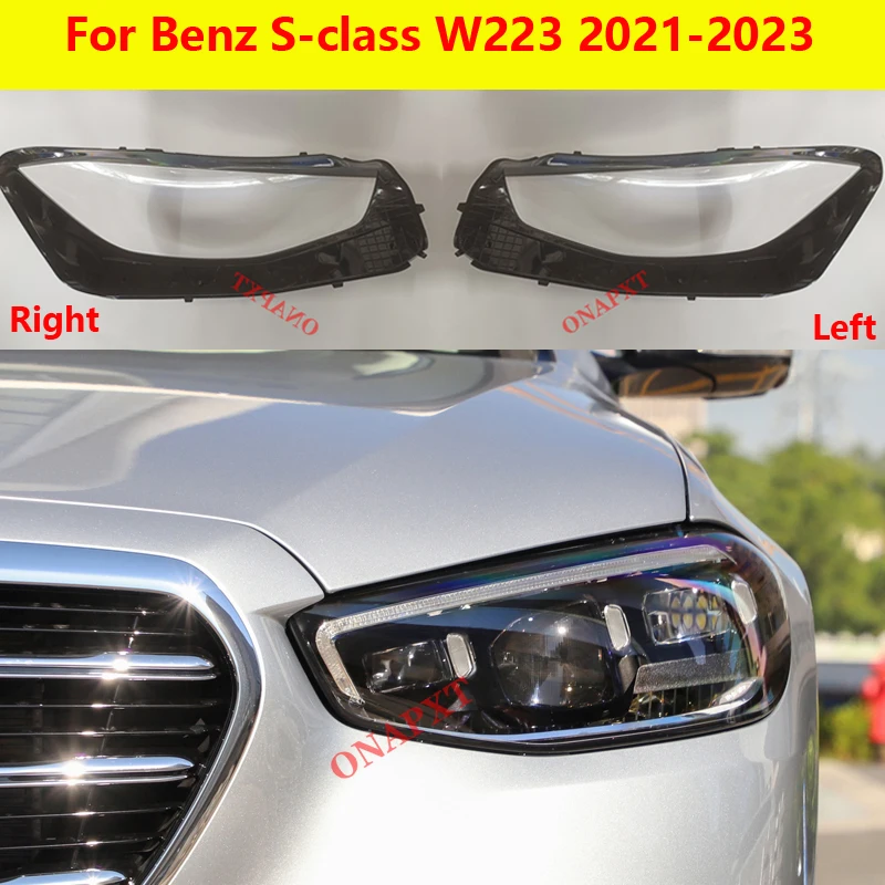 

Car Light Caps Lampshade Front Headlight Cover Glass Lens Shell Transparent Cover For Mercedes-Benz S-class W223 2021-2023