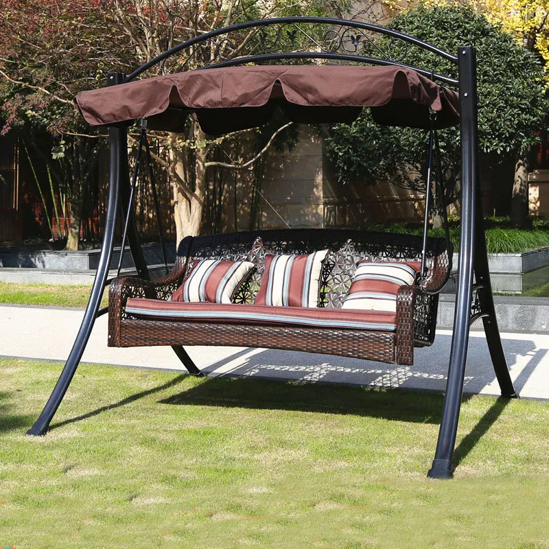 

Cheap and hot selling high-quality courtyard furniture with 3 garden swing chairs
