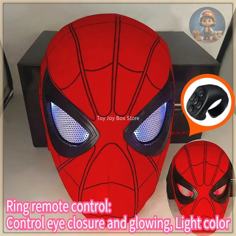 Spider Man máscara recarregável com olhos remotos, máscara móvel, cosplay decoração, brinquedos de presente, nenhum caminho para casa, luxo, novo