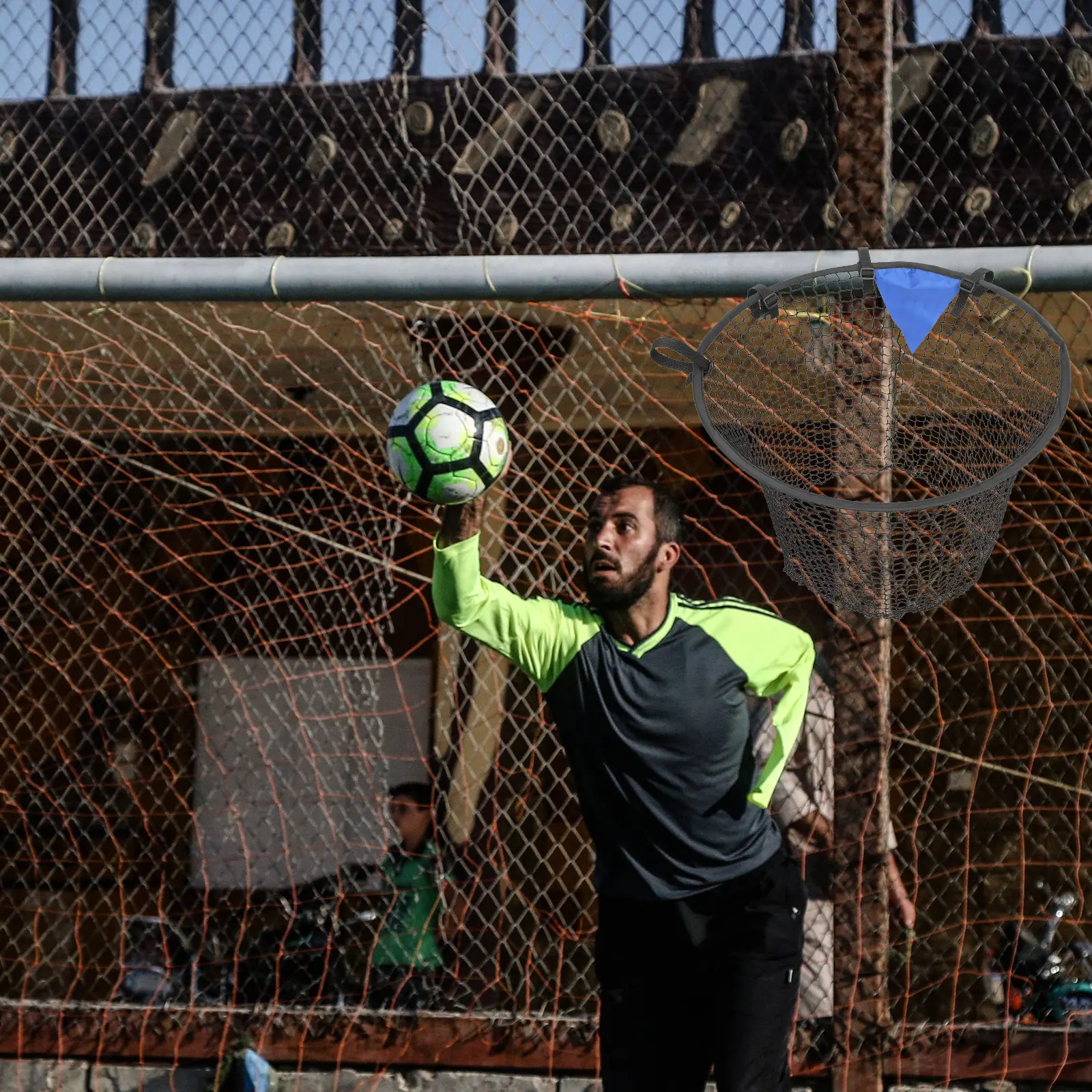 Rede de gol de futebol de poliéster, alvo de treinamento, prática de futebol, presentes para homens, mulheres e crianças