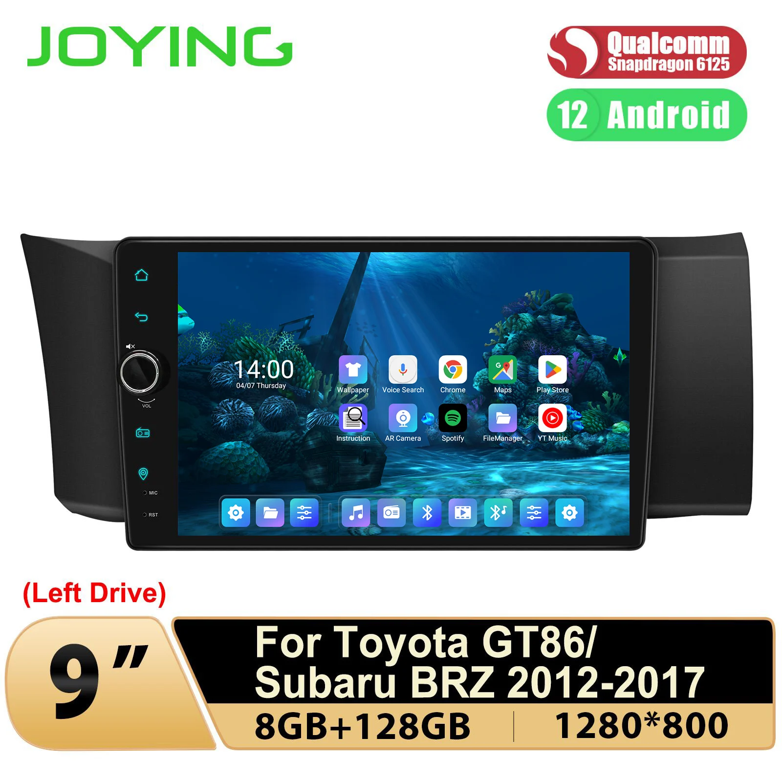 

JOYING New Arrival 9"Android 12 Car Radio Stereo Music System For Toyota GT86 Subaru BRZ 2012-2017 With Car play Plug and Play