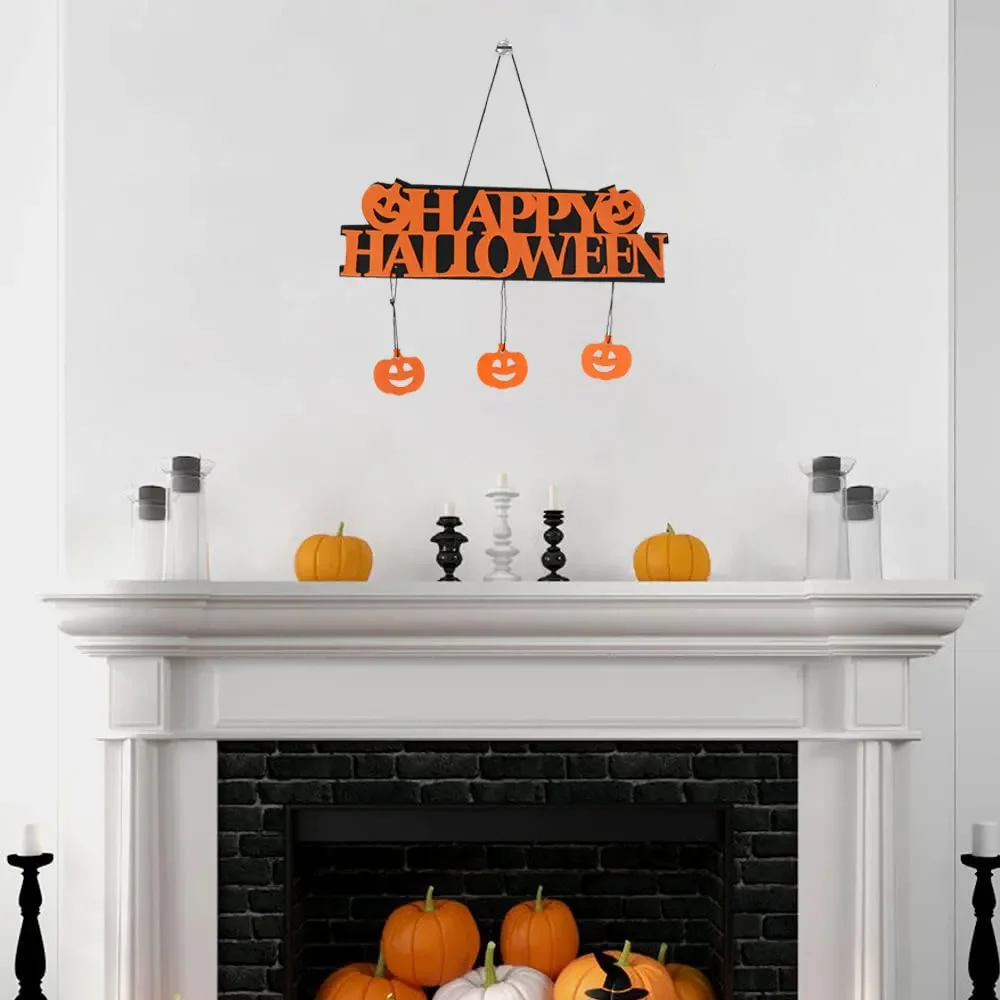 

1Pc Halloween party Decoration HAPPY HALLOWEEN Hanging Hangtag Window door Decoration Doorplate Halloween Pumpkin Hanging Strips