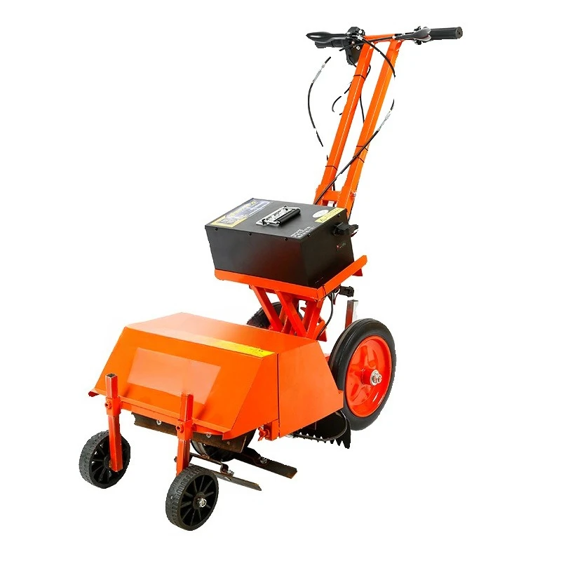 

Electric lawn mower, small, household, trencher, soil turning, weeding and loosening, rechargeable,