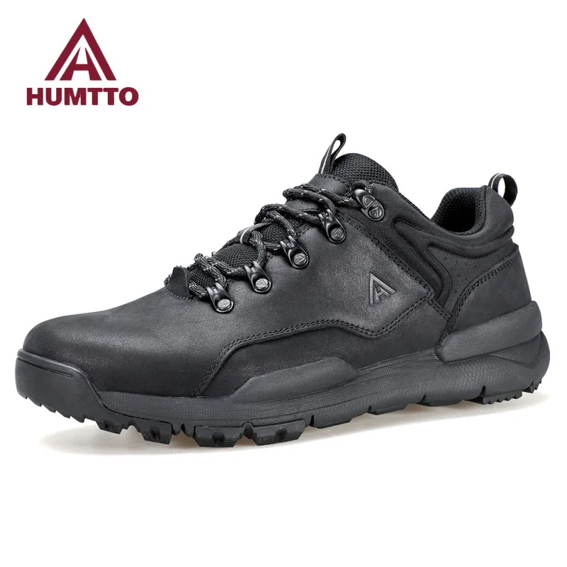 HUMTTO Shoes for Men Breathable Luxury Designer Men\'s Sneakers Outdoor Mens Sports Shoe Fashion Black Leather Casual Sneaker Man