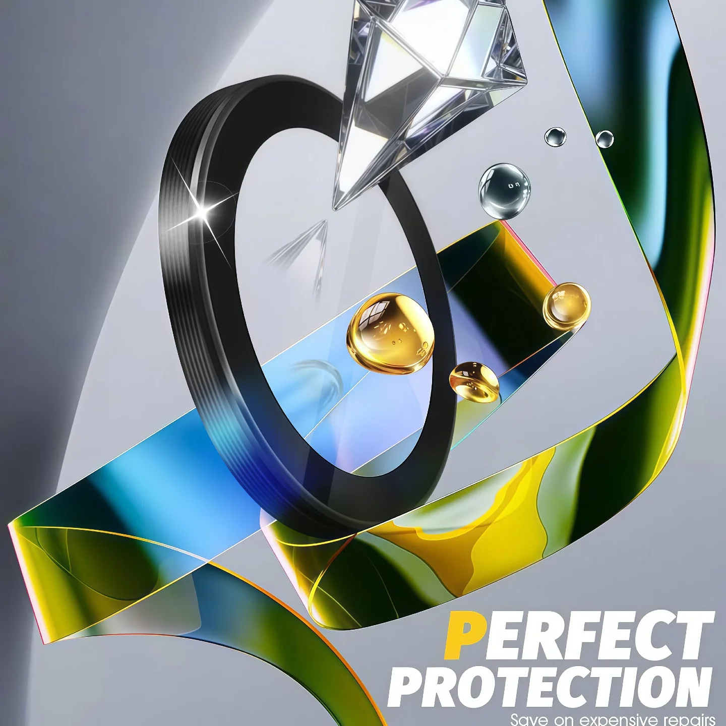 갤럭시 Z폴드5 6 7 렌즈 보호 필름 강화유리 설치 간편 스크래치 방지 내구성 투명 HD