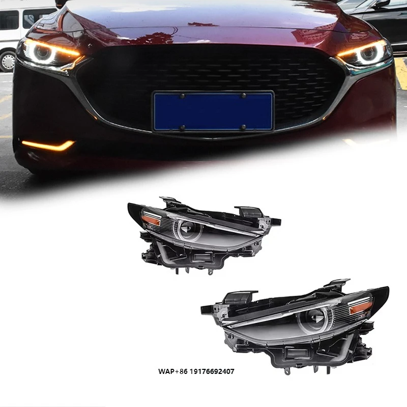 

Автомобильные фары FT для фар Mazda 3 Alexa 2020-2023, полностью светодиодные фары для проектора, дневные ходовые огни, автомобильные аксессуары