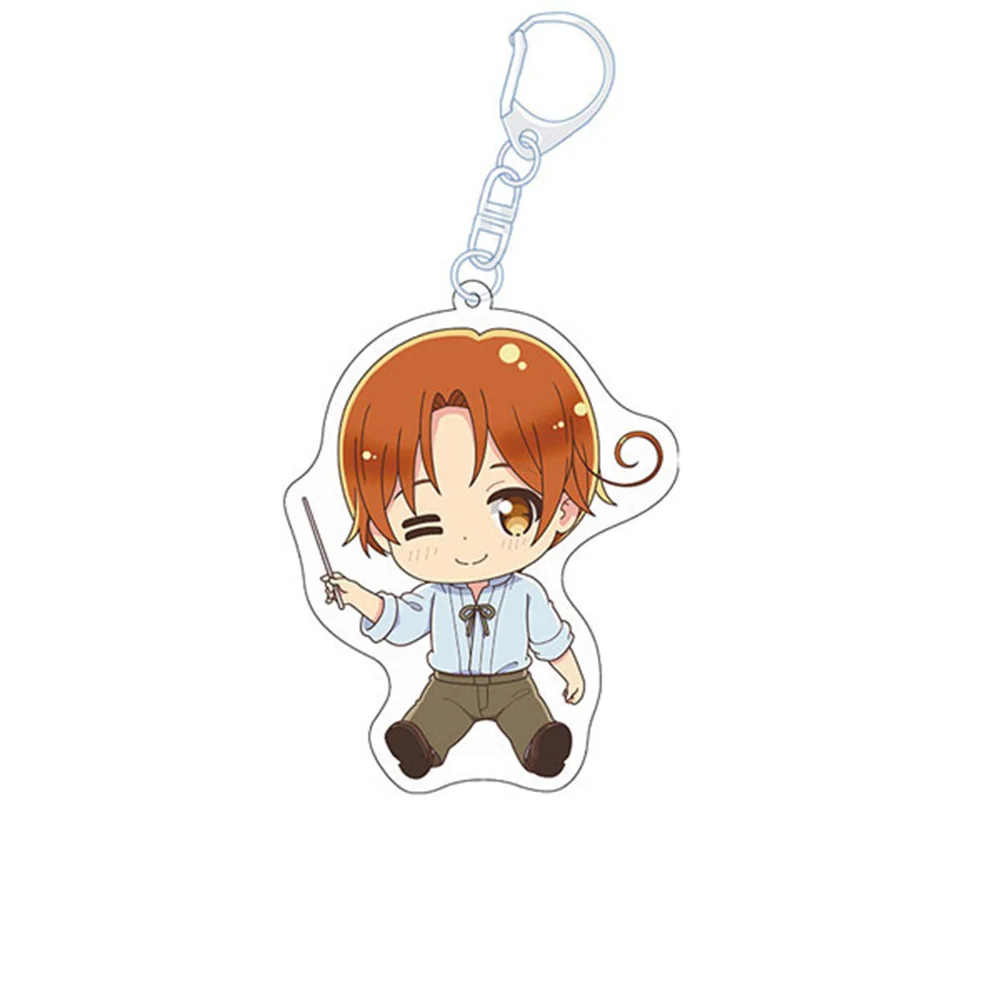 Anime Hetalia Axis Powers Acrylic Keychain Cartoon Figures Ludwig Wang Yao Ivan Braginsky Francis Keyrings Fans Jewelry Gift New