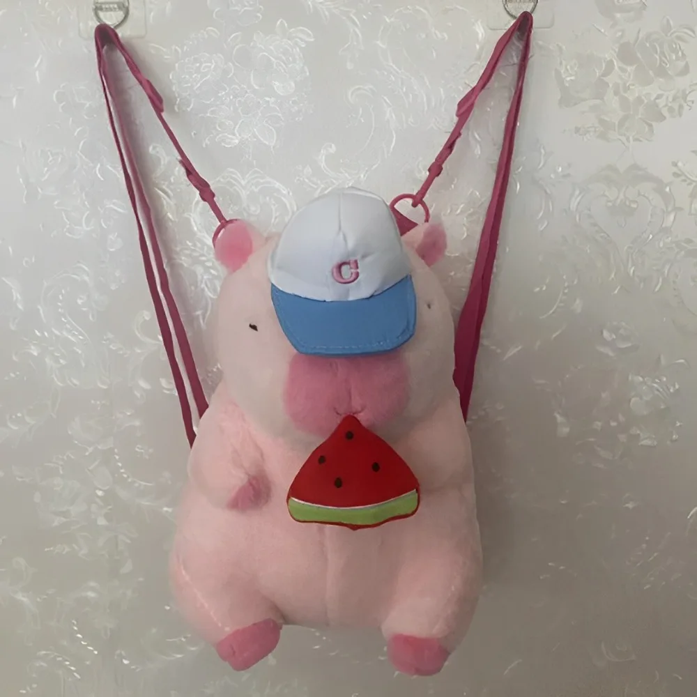 

Simple Capybara Backpack Cartoon Animals Plush Doll Bag Snot Watermelon Stretchable Shoulders Bag Students