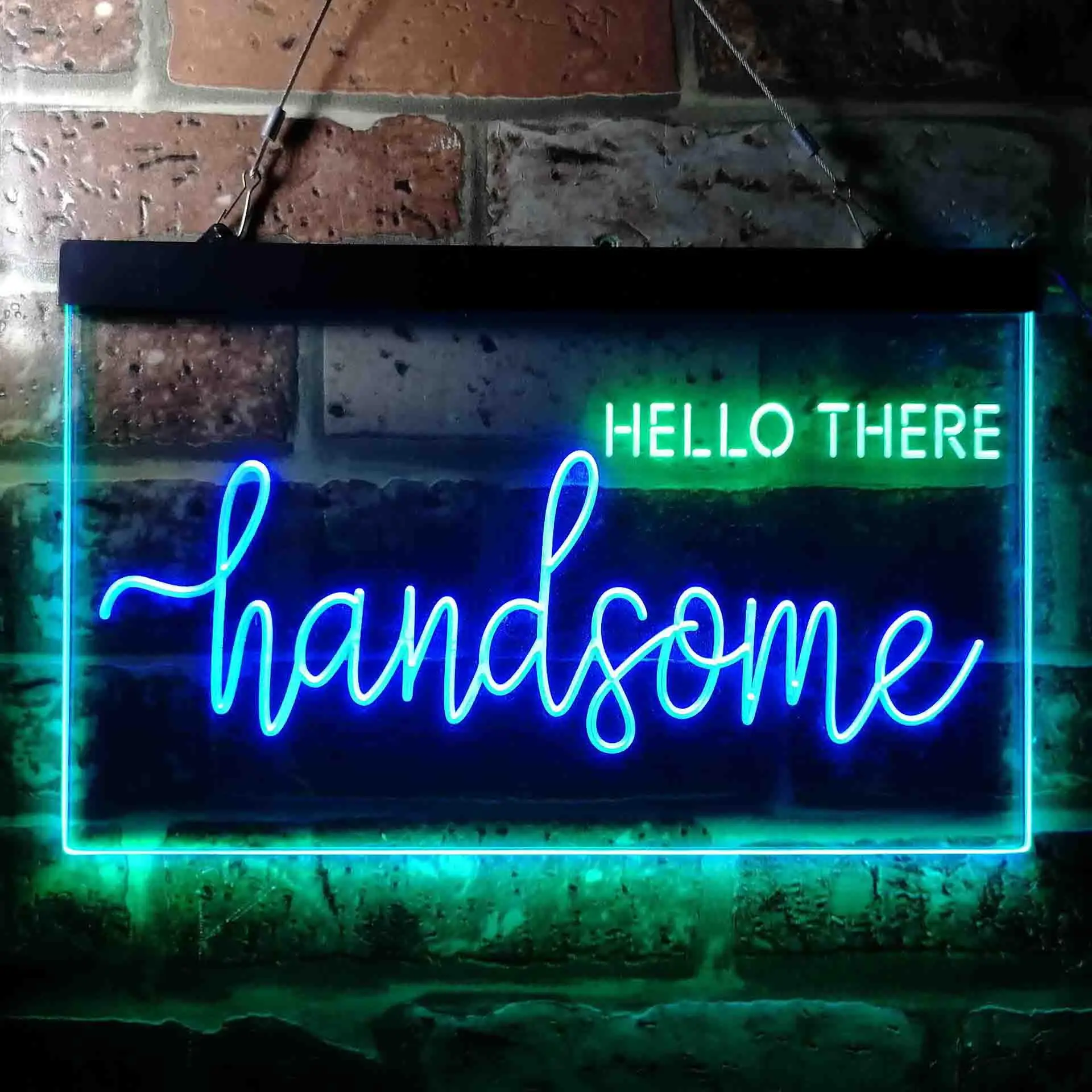 Hello There Handsome Text Art Dual Color Led Neon Sign st6-i3674