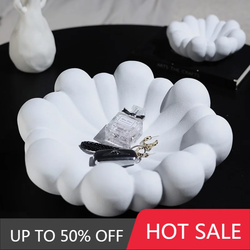 Cloud Fruit Figurines Modern Minimalism Miniatures Resin Art Tray Living Room Storage Organizer Ornaments Home Decoration Craft