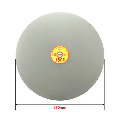 250mm 10-inch Grit 1500 Diamond Coated Flat Lap Disk Wheel Grinding Sanding Disc