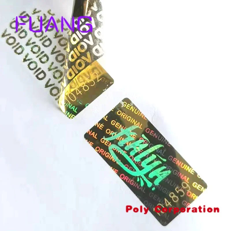 

Custom Minfly Digital Printing Custom Hologram Warranty Security Seal Removed Tamper Evident VOID Holographic Laser Stickers La