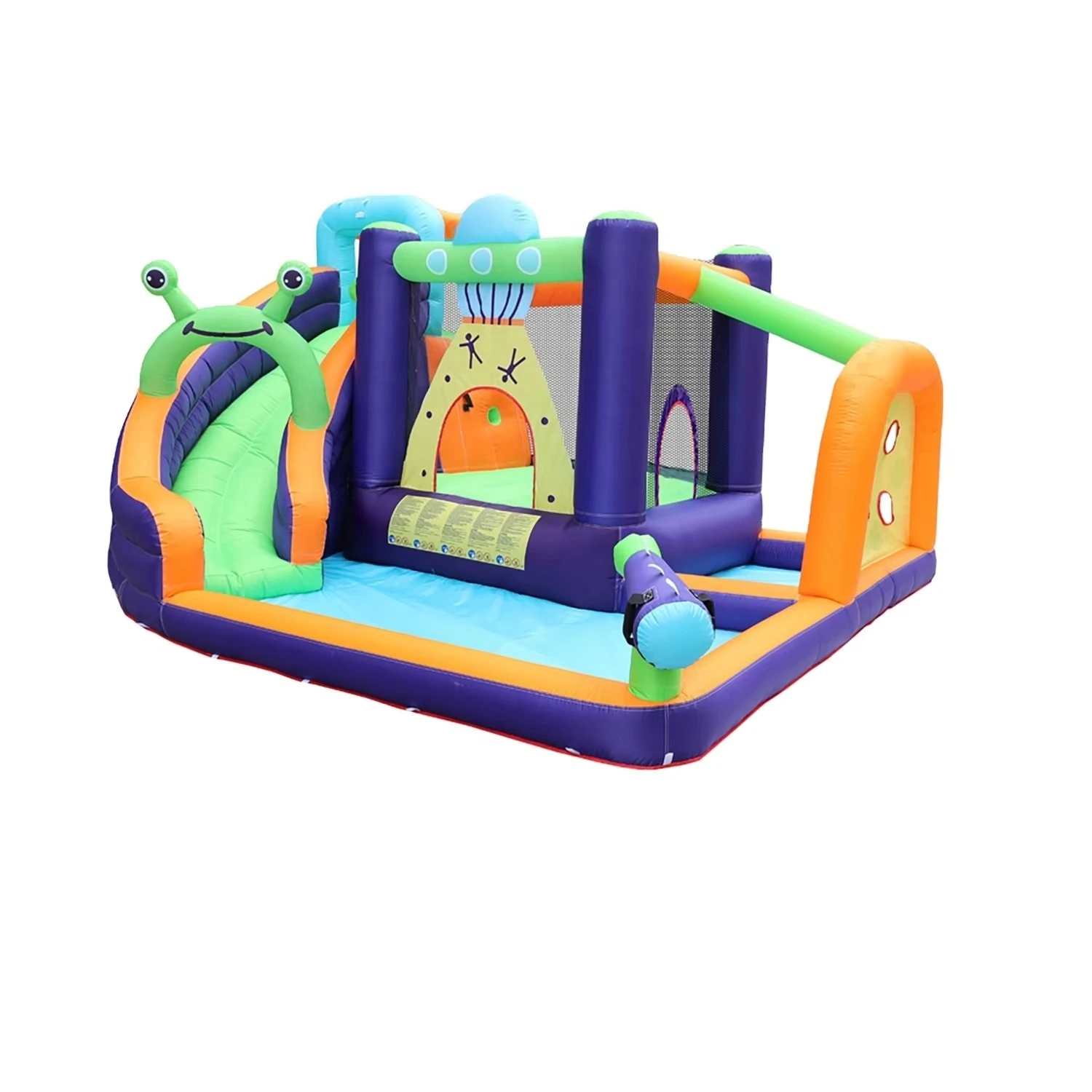 

Inflatable PVC Combination Trampoline Playground Castle and Children's Waterslide Garden School House