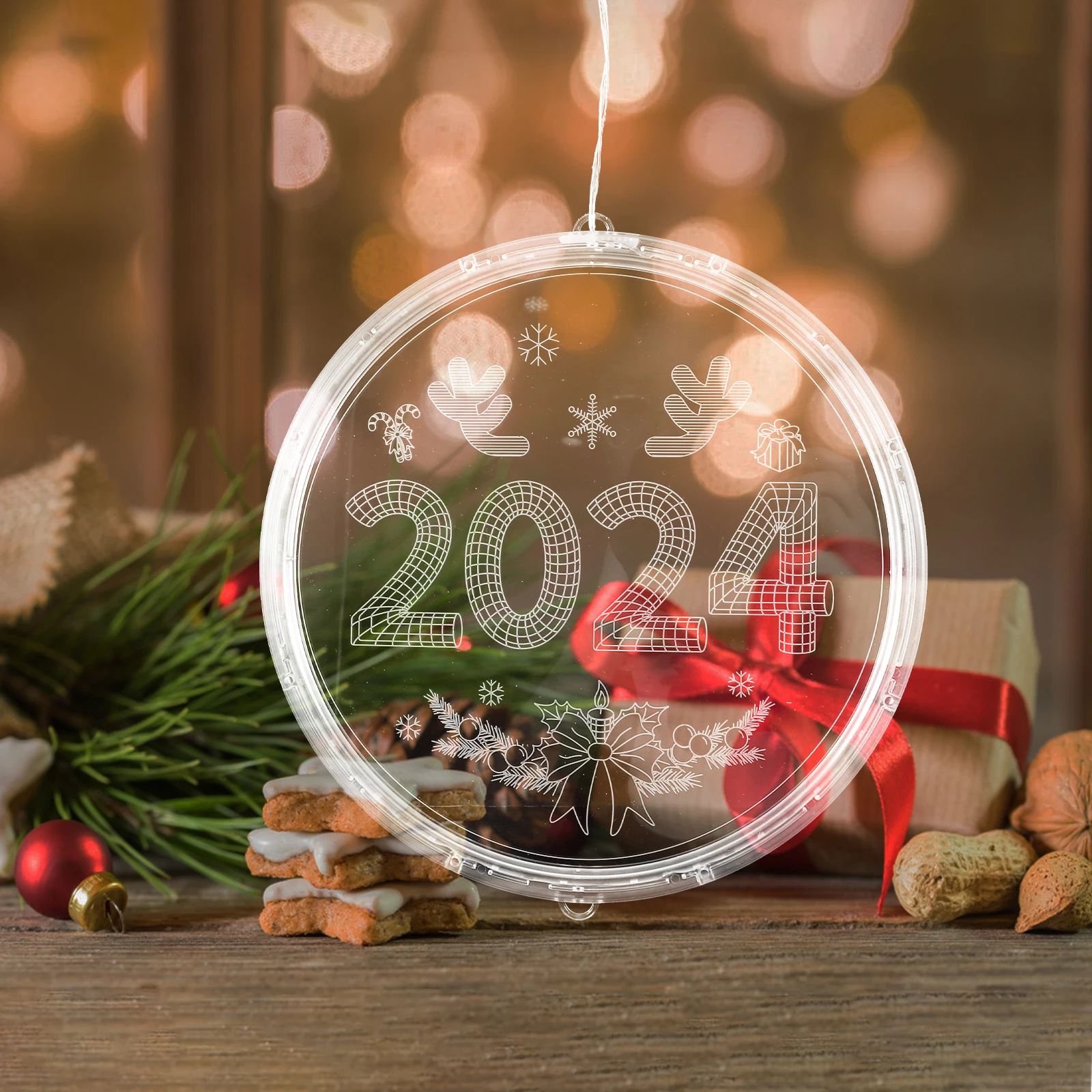 

Christmas Snowflake Hanging LED String Lights for Indoor Outdoor Home Party Decorations Xmas naments Festive Holiday