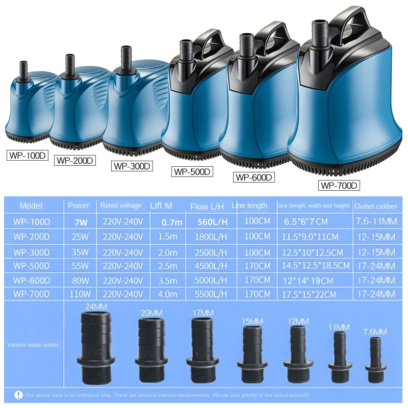 Submersible Water Pump Paecal Suction pump Aquarium Circulating pump Filter bottom suction pump Fish tank Water pump 220V-240V