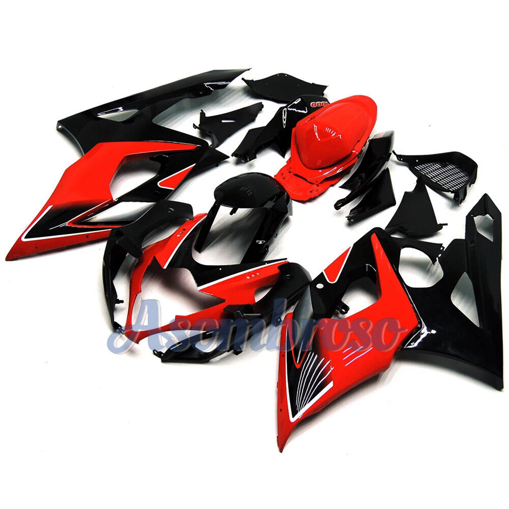 Kit de carenados de alta calidad para motocicleta GSXR1000 2005 2006 K5 05 06 gsxr 1000, color rojo y negro