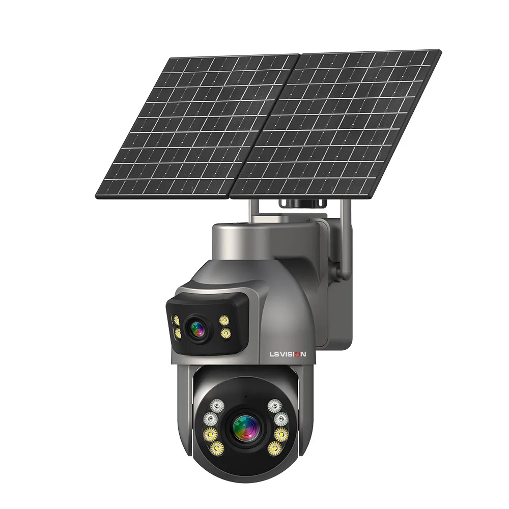 LS VISION 4G WiFi تعمل بالطاقة الشمسية CMOS الاستشعار كاميرا تلفزيونات الدوائر المغلقة مع التخزين السحابي AI للرؤية الليلية IP66 مقاوم للماء في الهواء الطلق أمن الوطن #2