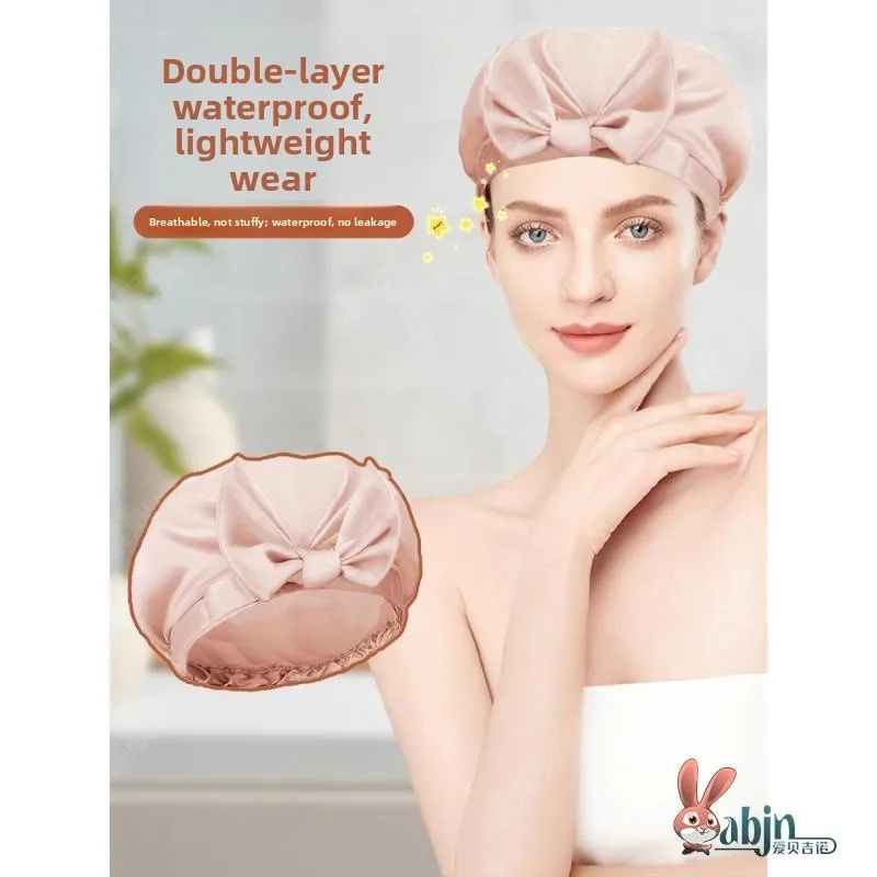 

Women's Advanced Bath Cap Waterproof Hair Dryer Bathing Special Tool Home Use Head Wrap Oil Proof Hat ower Cap