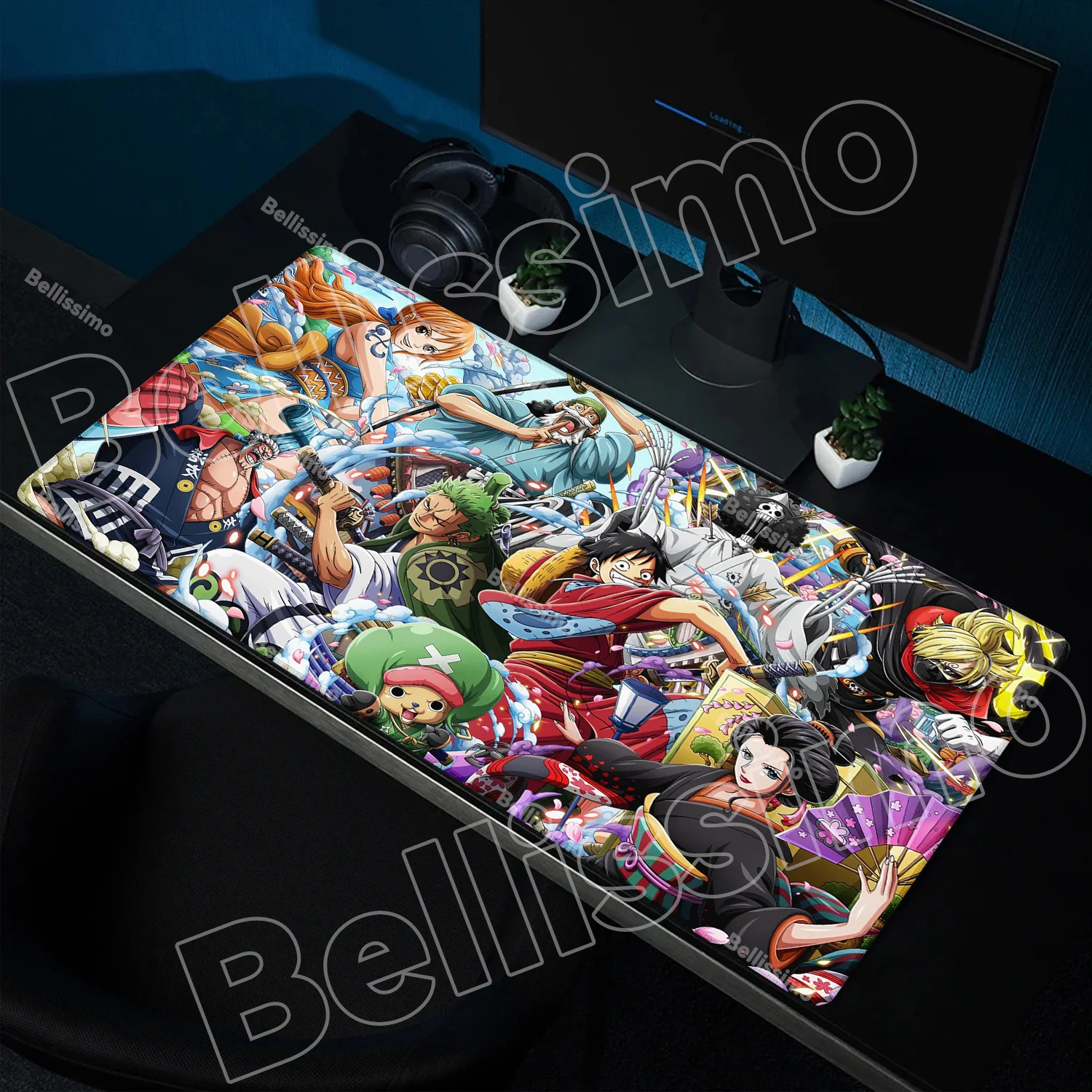 Desk Mat Large Mousepad Anime Decorate desktop Mouse Pad One Piece Pc Accessories Gamer Keyboard Xxl Gaming Rubber Extended Mats