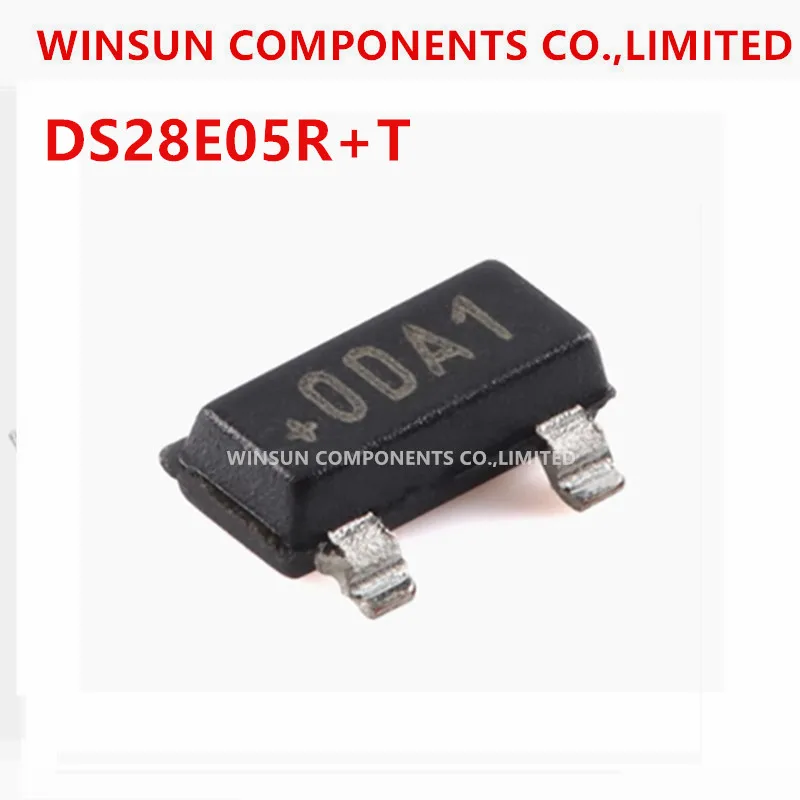 (10Piece)100% New Imported Original  DS28E05R+T SOT-23-3 1-Wire EEPROM