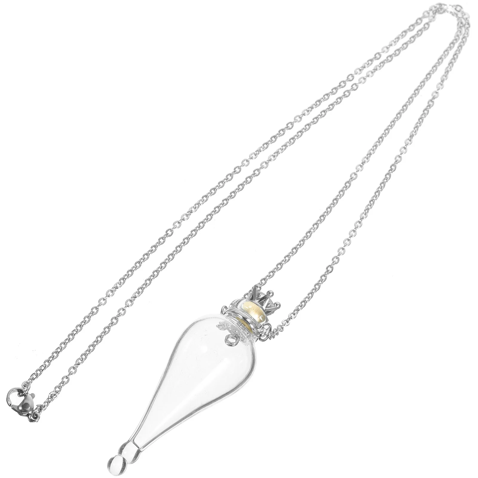 قلادة زجاجية صغيرة على شكل زجاجة صغيرة متينة على شكل زجاجة انجراف مثالية لهدايا السفر والبرطمانات الصغيرة مع سلسلة #4