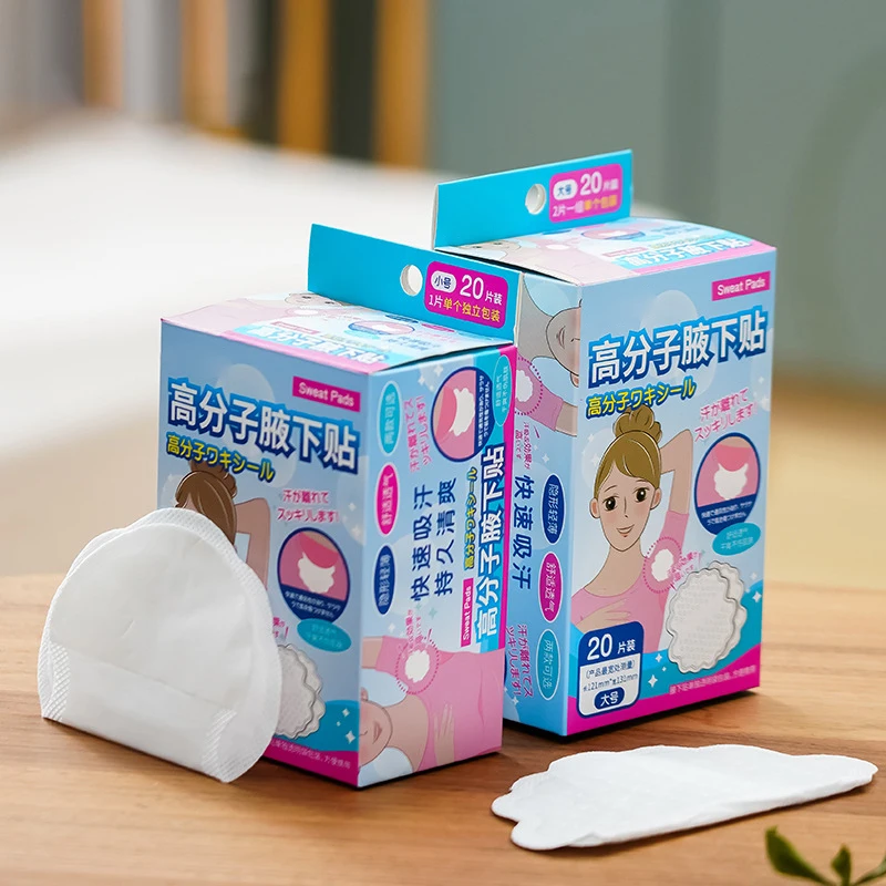 Coussinets anti-transpiration, 20 pièces/boîte, tampons sous-ati elles absorbent les doublures, tampons sous-ati elles, autocollants anti-transpiration pour vêtements, dépistolet ant