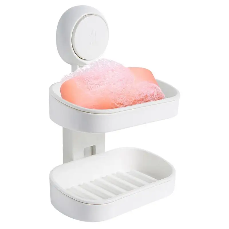 

Suction Cup Soap Holder Suction Soapss Wall-Mounted Drain Drill-Free Dish Strong Suction Soap Holder Cup Tray For Shower