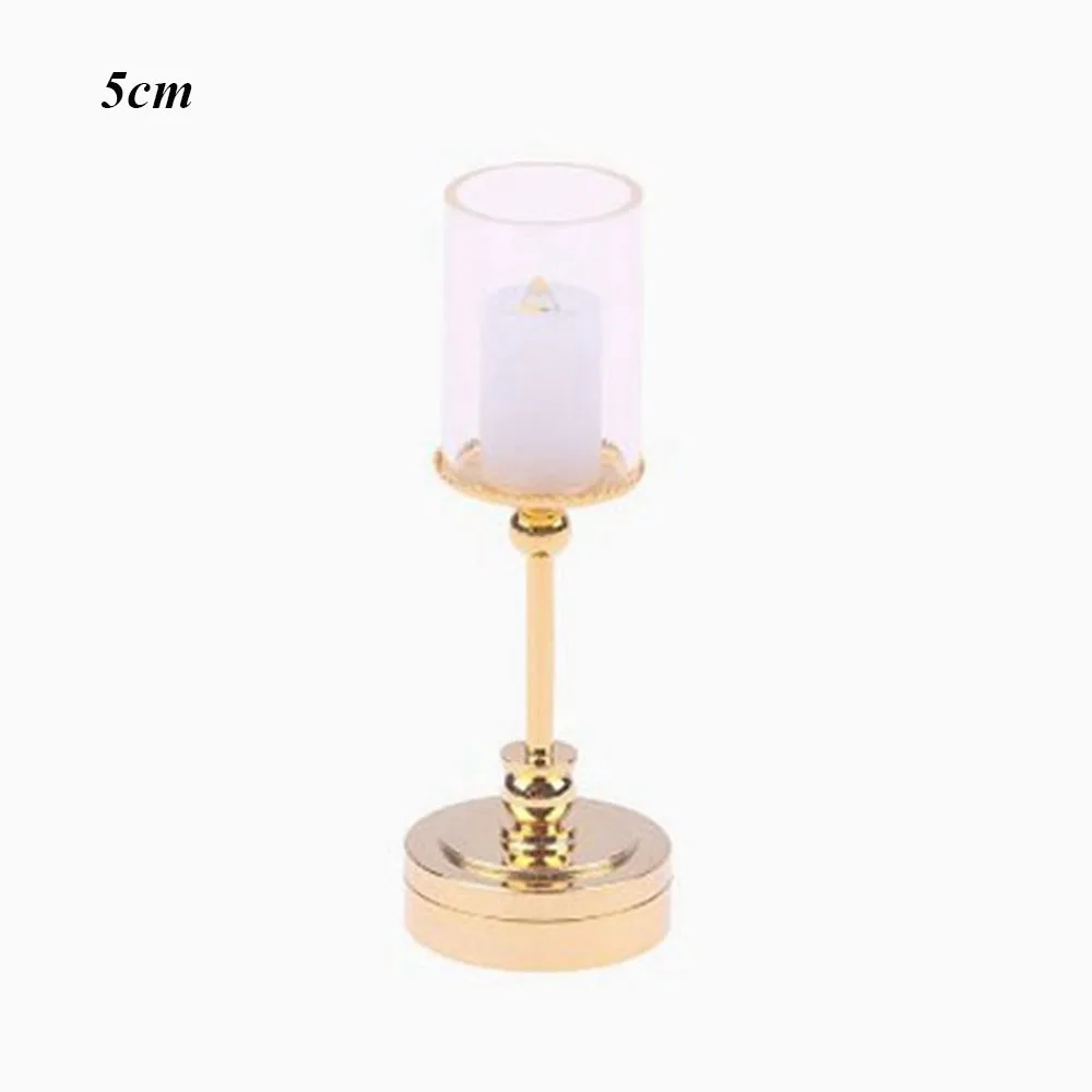 

New 1:12 Dollhouse Miniature LED Lamp 5 Styles DIY Chandelier Home Lighting Model Golden Ceiling Lamp Doll House Accessories