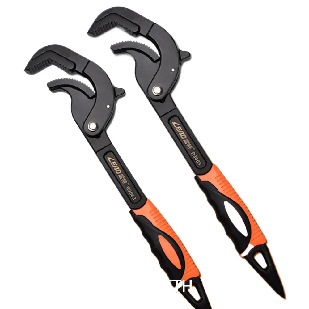 

14 30mm Universal Key Pipe Wrench Open End Spanner Carbon Steel Snap Grip Tool for Plumber Multifunction Hand Tool Torque Wrench